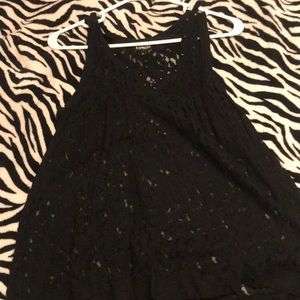 Black lace tank